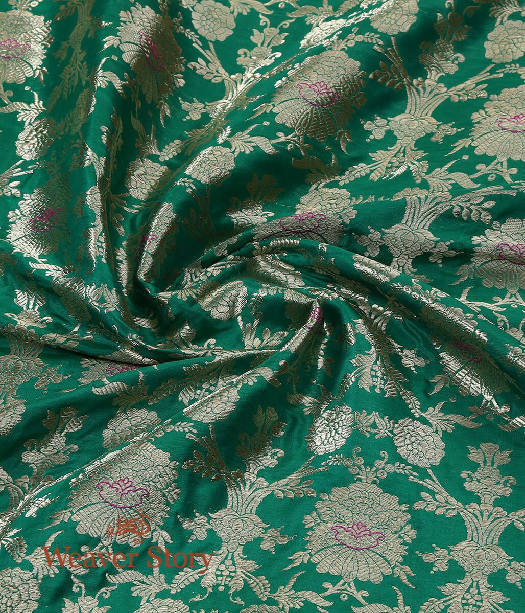 Handloom_Green_Kimkhab_Brocade_Fabric_WeaverStory_05