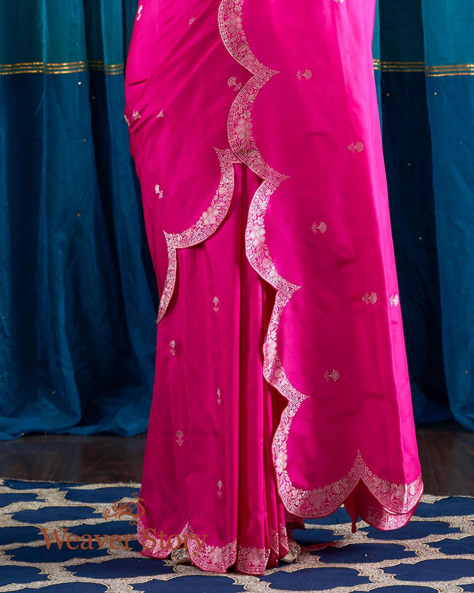 Handloom_Hot_Pink_Banarasi_Silk_Saree_with_a_Pink_Blouse_WeaverStory_04