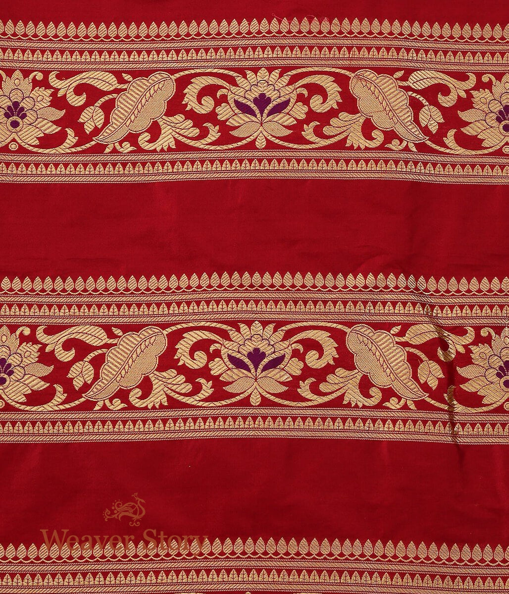 Handloom_Maroon_Banarasi_Lehenga_with_Blouse_WeaverStory_07