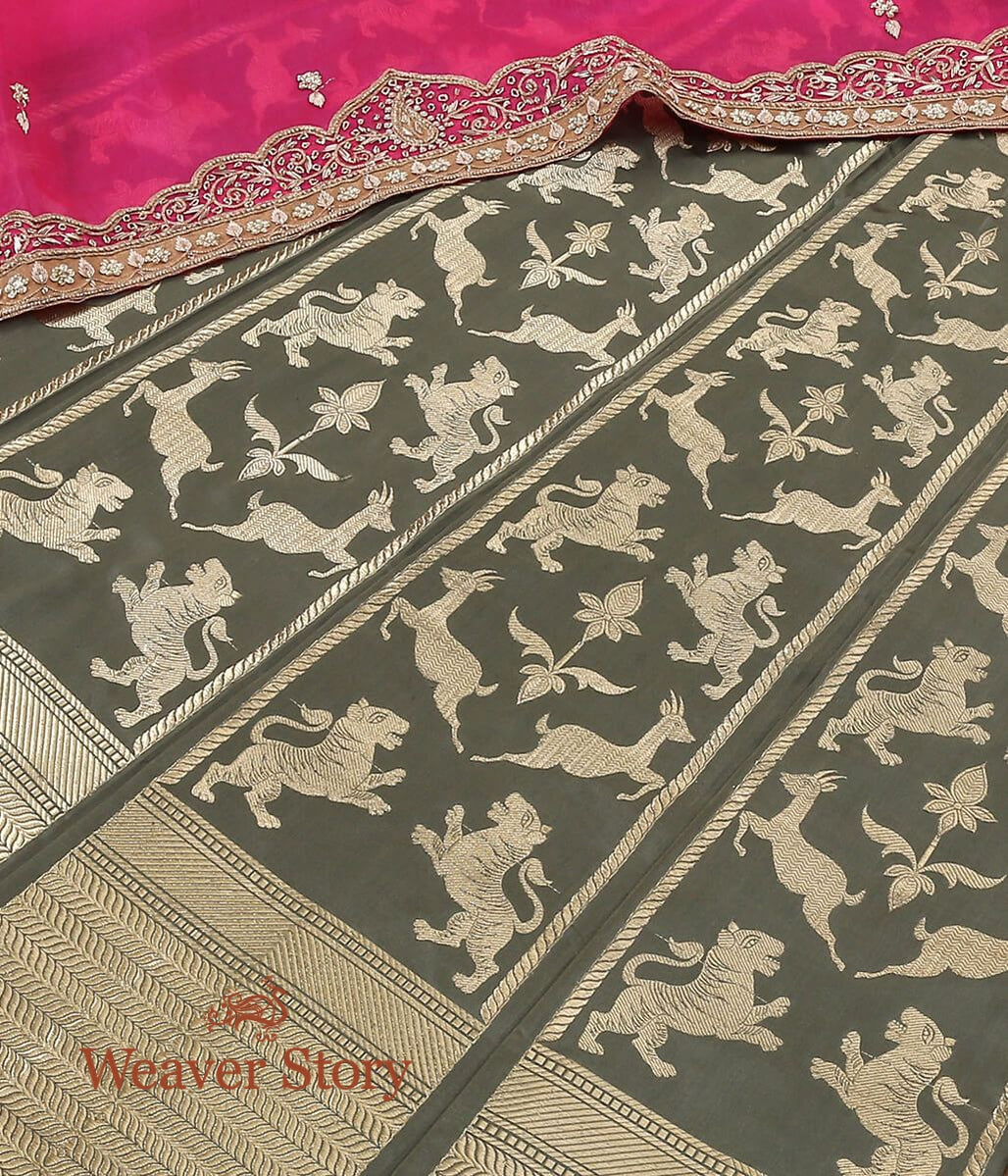 Handloom_Pure_Satin_Silk_Grey_Banarasi_Shikargah_Lehenga_with_Kadhwa_Weave_WeaverStory_01