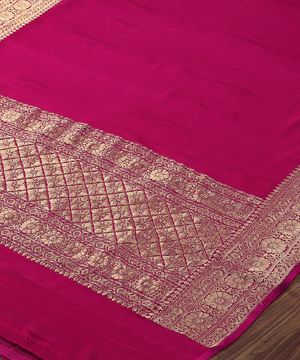 Handloom_Pink_Banarasi_Georgette_Dupatta_With_Kadhwa_Border_WeaverStory_03