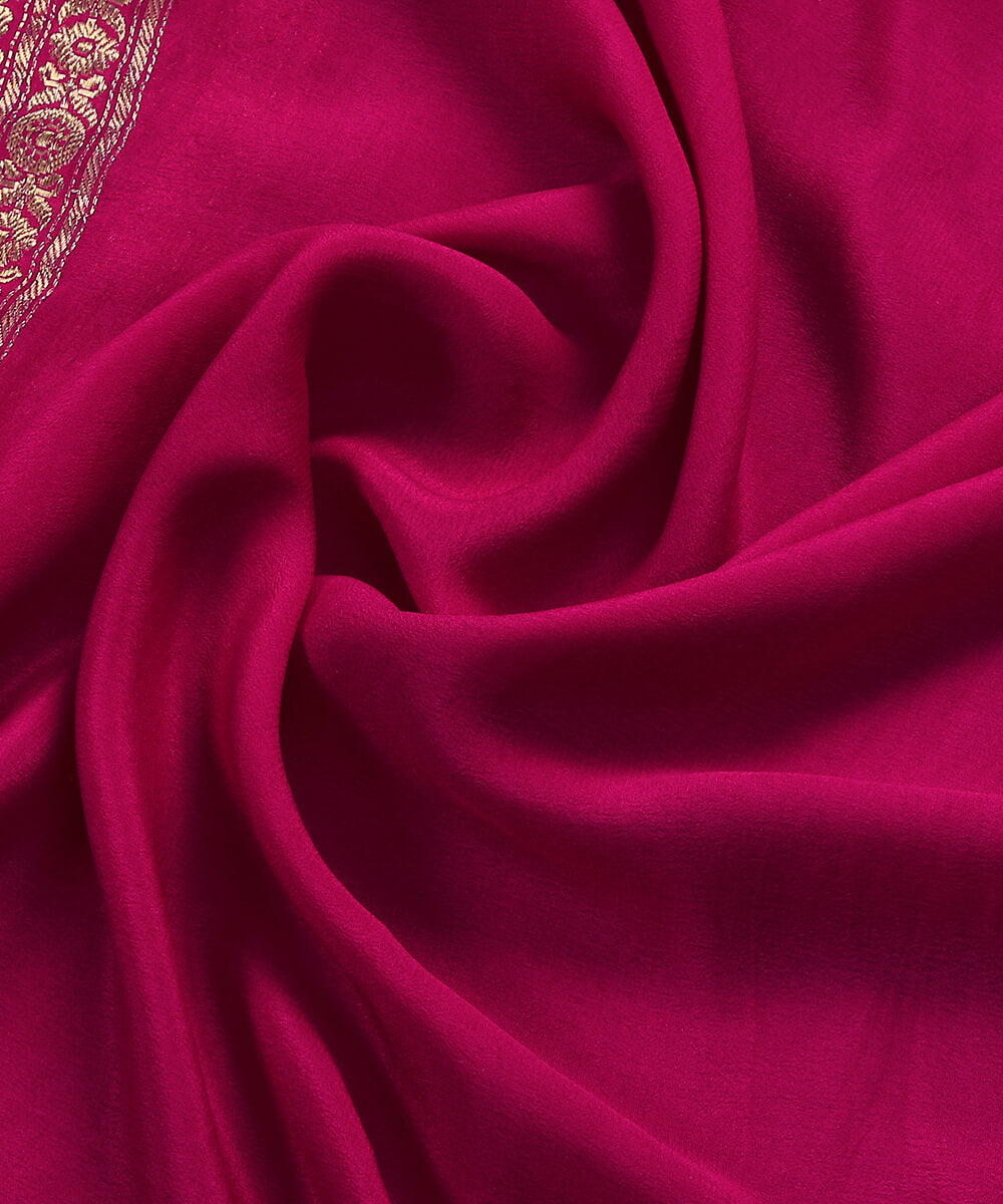 Handloom_Pink_Banarasi_Georgette_Dupatta_With_Kadhwa_Border_WeaverStory_05