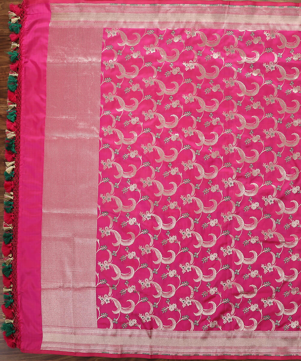 Pink_Pure_Katan_Silk_Banarasi_Handloom_Dupatta_with_Meenakari_WeaverStory_02