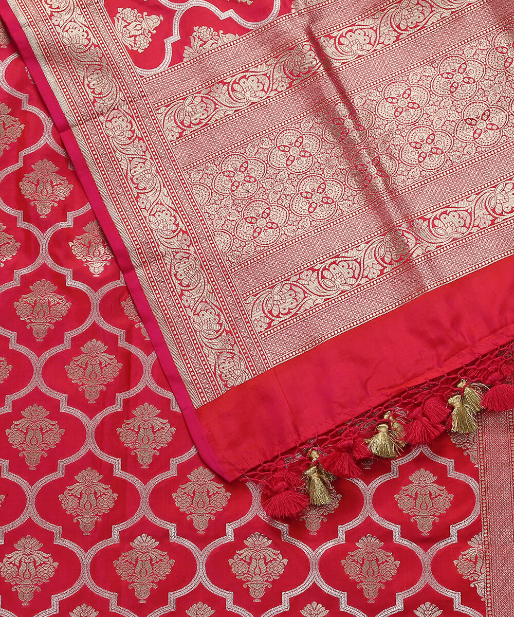Handloom_Pink_Pure_Katan_Silk_Banarasi_Jangla_Dupatta_woth_Cutwork_Weave_WeaverStory_04