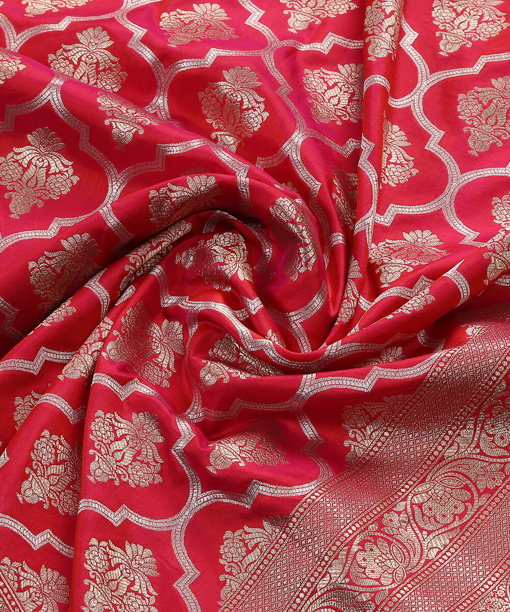 Handloom_Pink_Pure_Katan_Silk_Banarasi_Jangla_Dupatta_woth_Cutwork_Weave_WeaverStory_05