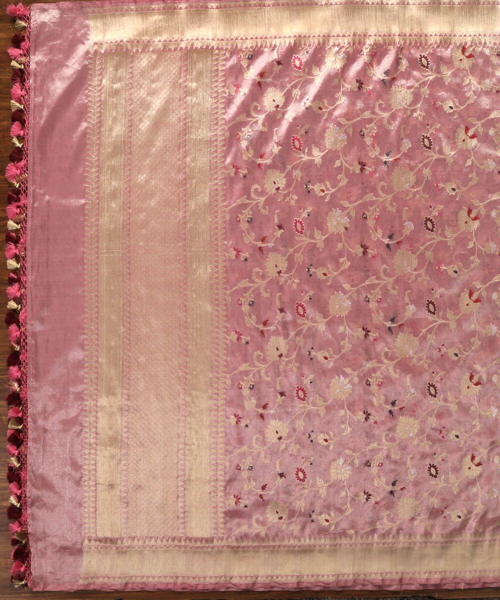 Handloom_Pink_Banarasi_Tissue_Jangla_Dupatta_with_Meenakari_WeaverStory_02