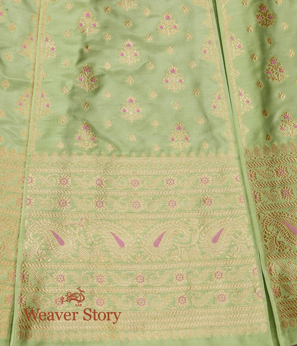 Handloom_Pista_Green_Pure_Katan_Silk_Banarasi_Lehenga_with_Meenakari_WeaverStory_05