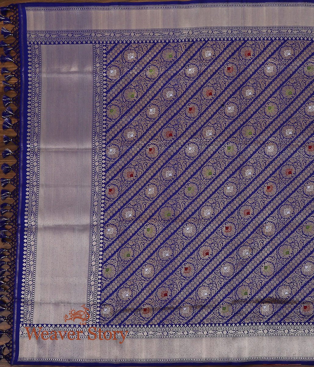 Handloom_Blue_Banarasi_Kimkhab_Dupatta_woven_in_Pure_Katan_silk_WeaverStory_02