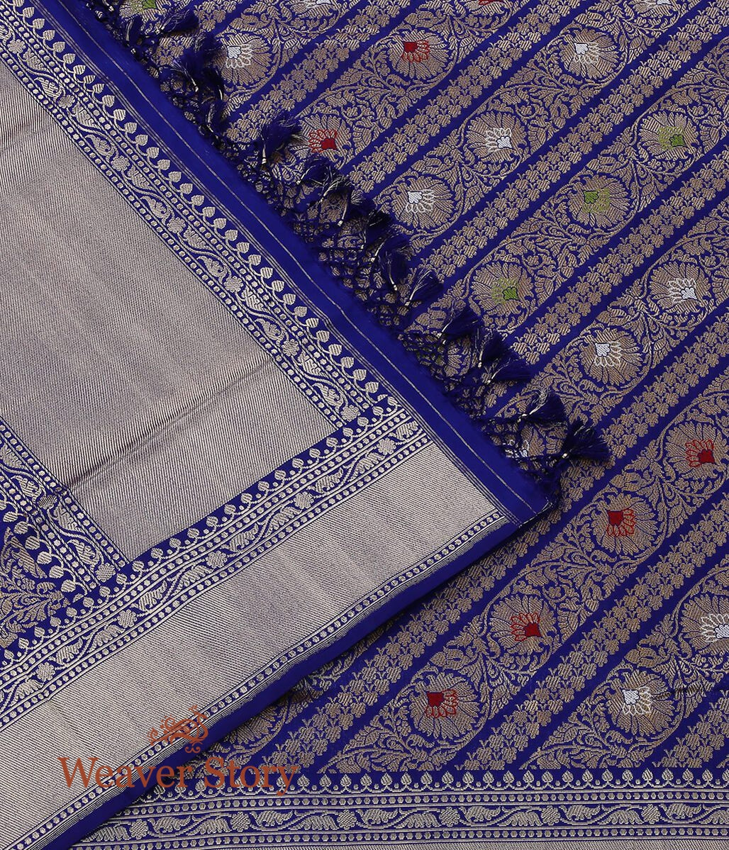 Handloom_Blue_Banarasi_Kimkhab_Dupatta_woven_in_Pure_Katan_silk_WeaverStory_04