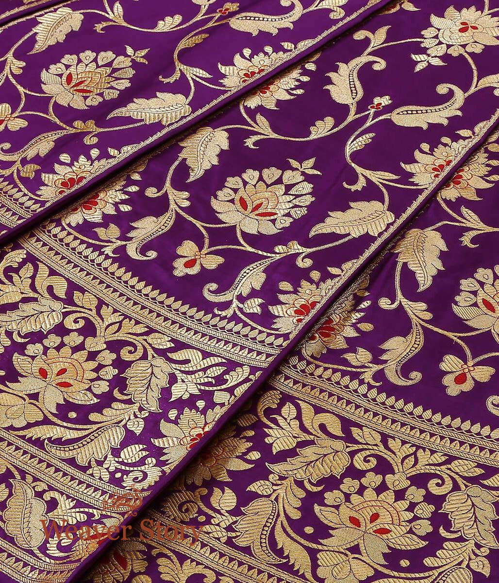 Handloom_Purple_Pure_Katan_Silk_Banarasi_Lehenga_WeaverStory_03