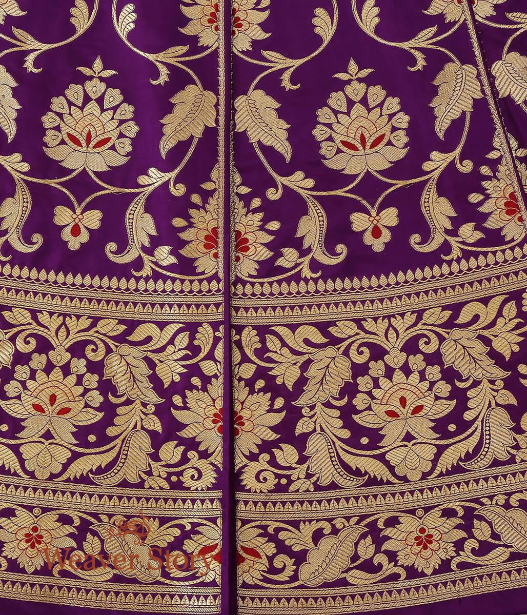 Handloom_Purple_Pure_Katan_Silk_Banarasi_Lehenga_WeaverStory_04
