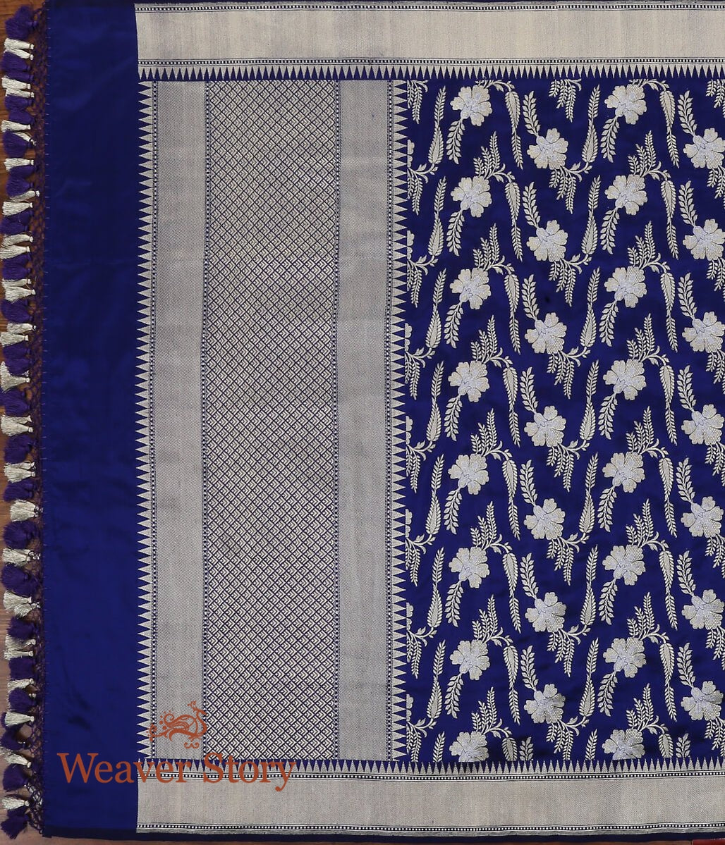 Handloom_Blue_Banarasi_Jangla_Dupatta_woven_in_fine_Kadhwa_Weave_WeaverStory_02
