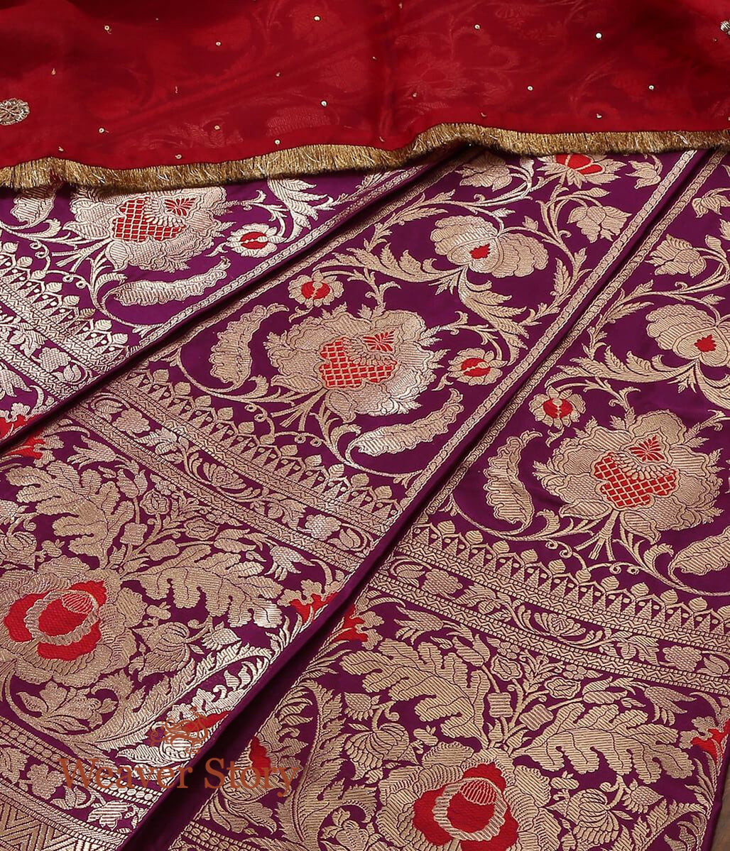 Handloom_Pure_Katan_Silk_Banarasi_Lehenga_with_Meenakari_WeaverStory_01
