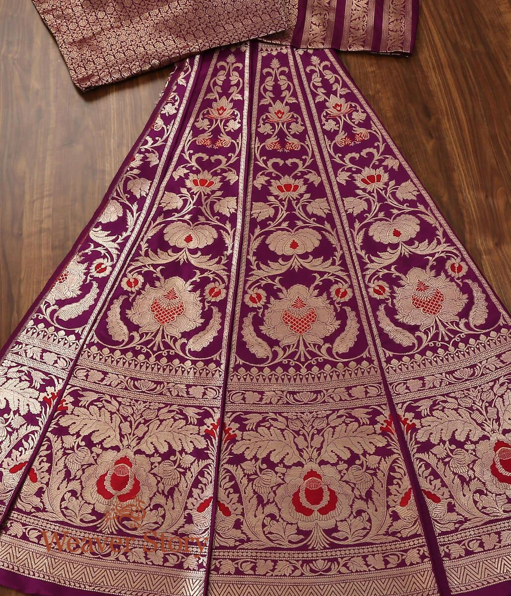 Handloom_Pure_Katan_Silk_Banarasi_Lehenga_with_Meenakari_WeaverStory_02