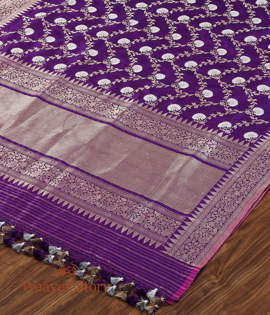 Purple_Pure_Katan_Silk_Banarasi_Handloom_Dupatta_woven_in_Kadhwa_Weave_WeaverStory_03
