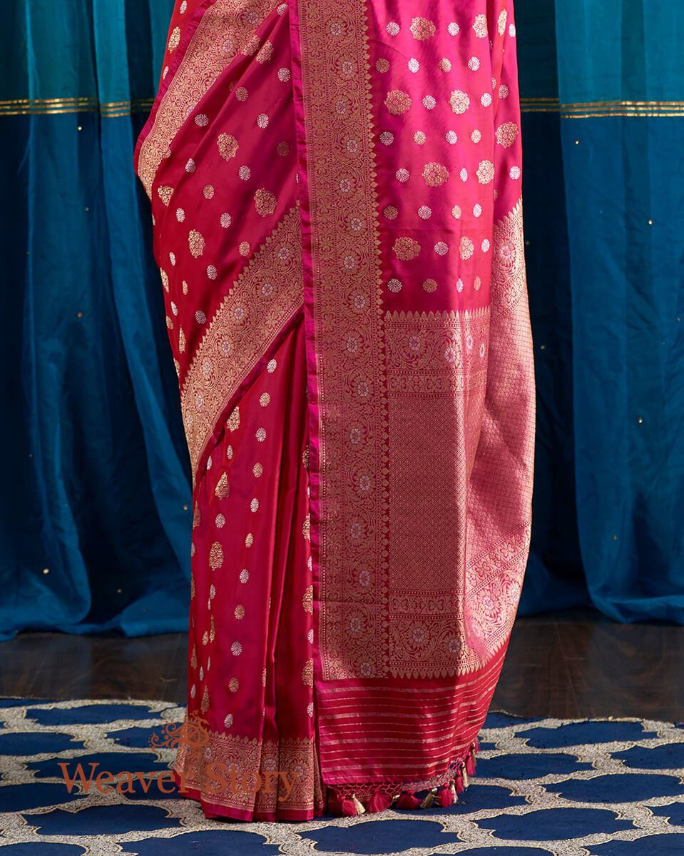 Rani_Pink_Banarasi_Handloom_Saree_woven_in_Ektara_Weave_WeaverStory_04