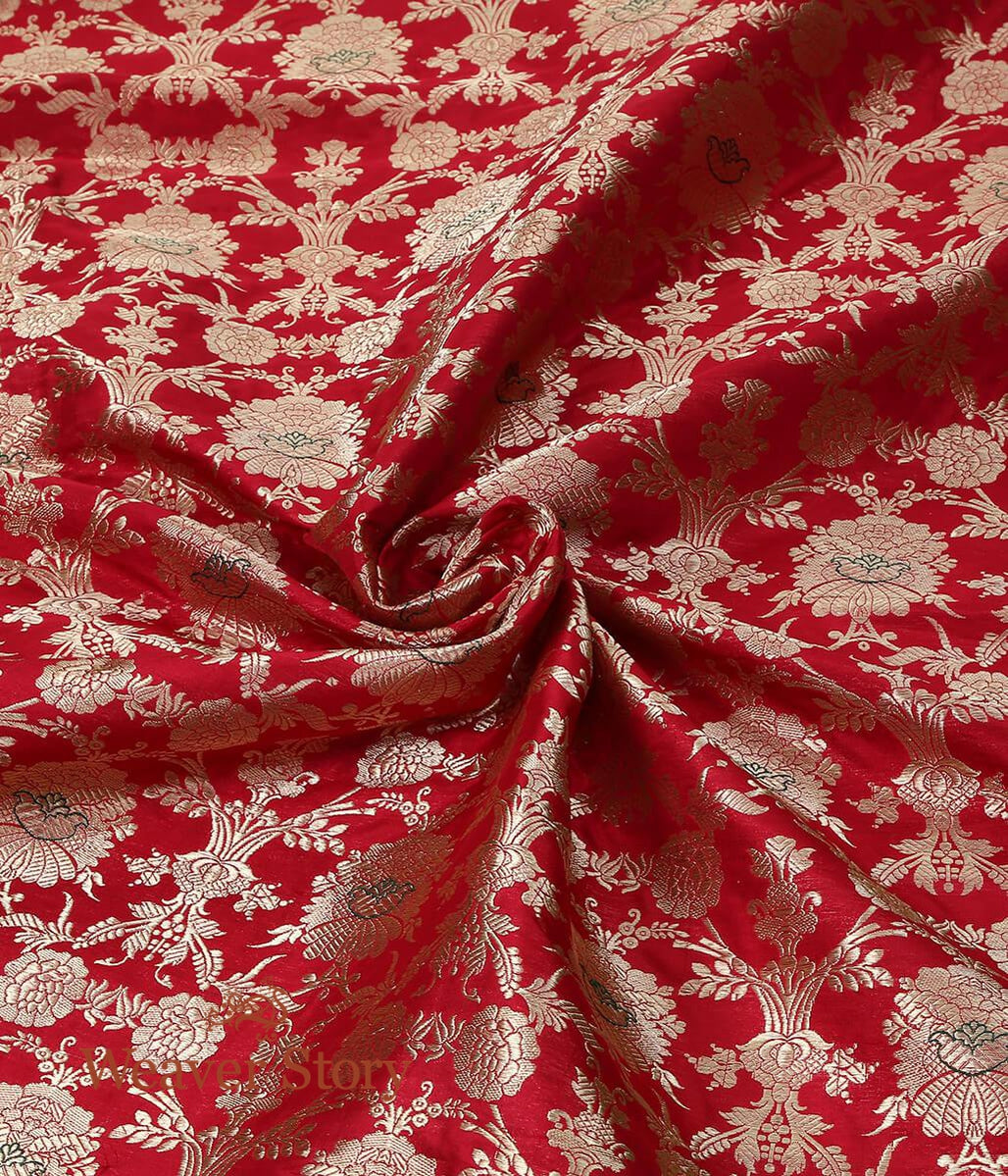 Handloom_Red_Kimkhab_Brocade_Fabric_WeaverStory_05