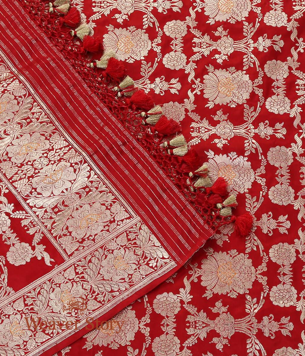 Red_Handloom_Banarasi_Katan_Silk_Dupatta_with_Meenakari_WeaverStory_04