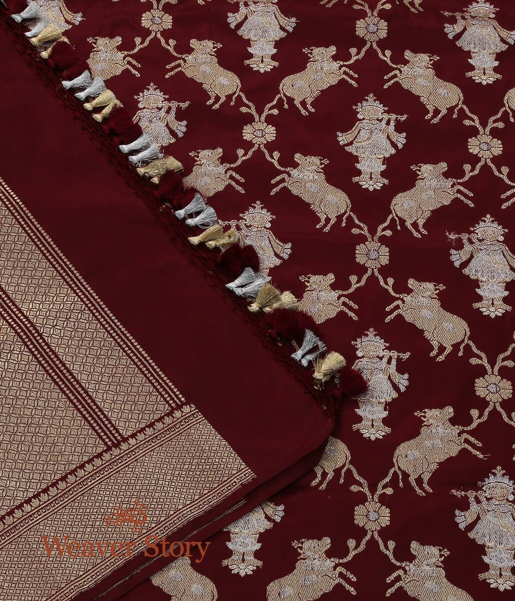 Handloom_Wine_Color_Banarasi_Katan_Silk_Dupatta_with_Pichwai_Woven_Motifs_WeaverStory_04
