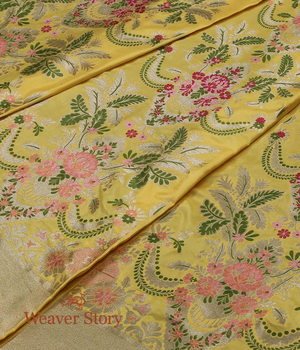 Yellow_Pure_Katan_Silk_Handloom_Banarasi_Lehenga_with_Meenakari_WeaverStory_03
