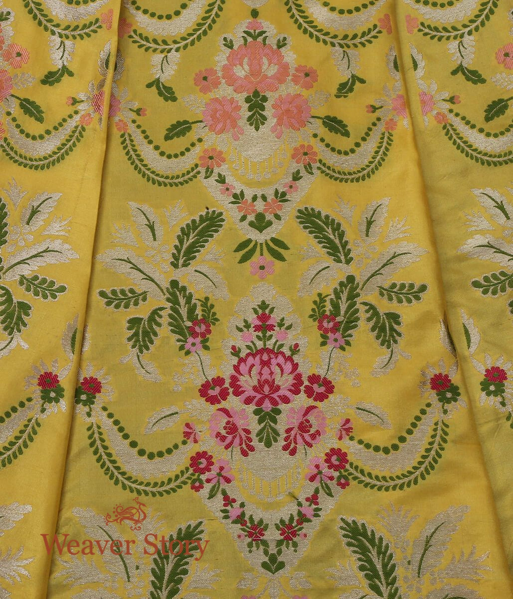 Yellow_Pure_Katan_Silk_Handloom_Banarasi_Lehenga_with_Meenakari_WeaverStory_05