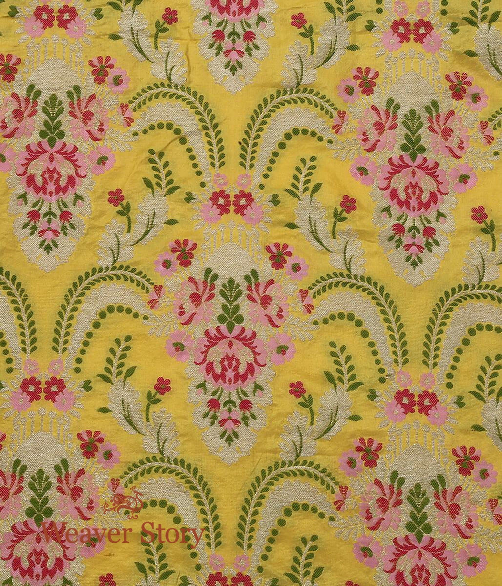 Yellow_Pure_Katan_Silk_Handloom_Banarasi_Lehenga_with_Meenakari_WeaverStory_06