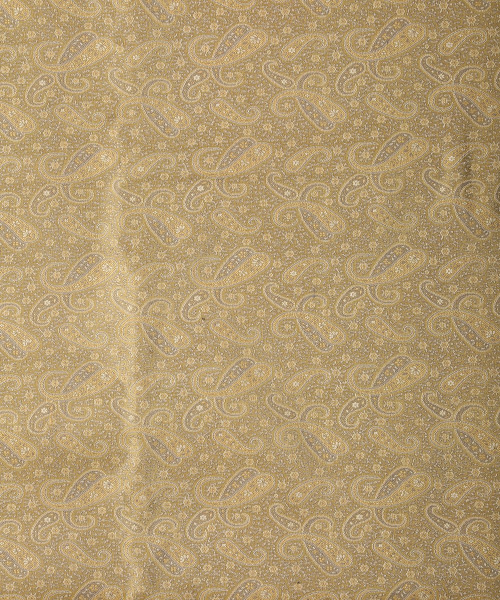 Handloom_Beige_Three_Color_Jamawar_Banarasi_Fabric_WeaverStory_03
