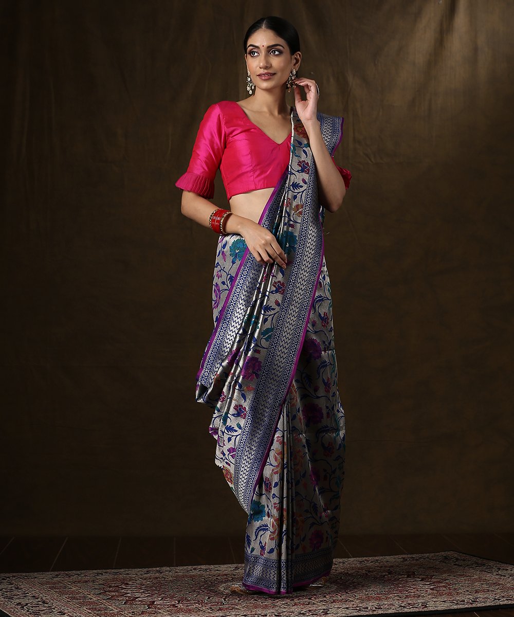 Handloom_Blue_Pure_Katan_Silk_Banarasi_Saree_with_Meenakari_Jaal_WeaverStory_02