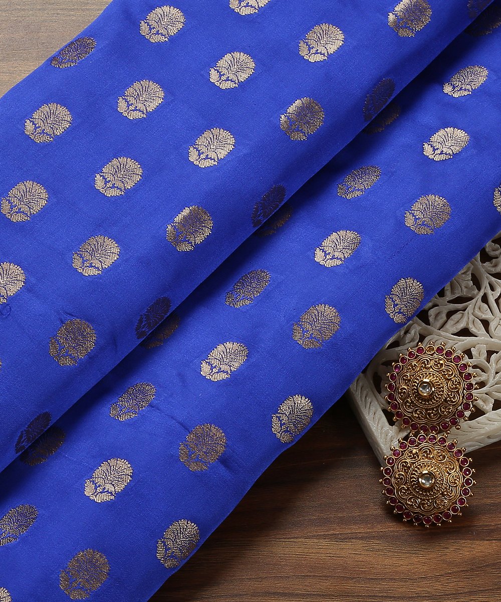 Banarasi_Handloom_Blue_Pure_Satin_Fabric_with_Bootidar_Design_WeaverStory_01