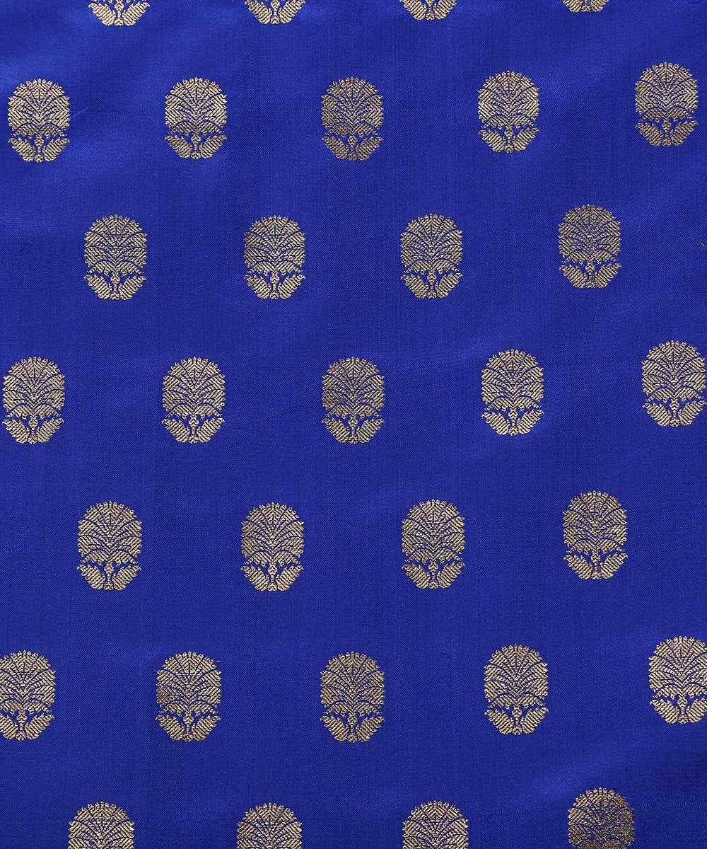 Banarasi_Handloom_Blue_Pure_Satin_Fabric_with_Bootidar_Design_WeaverStory_03