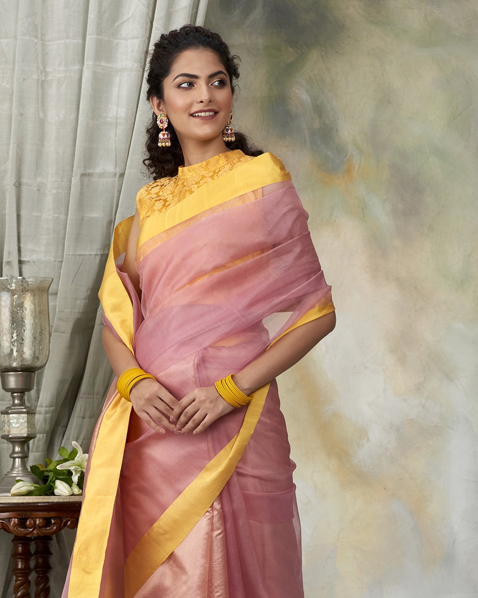 Blush_Pink_Handloom_Dupion_Silk_Chanderi_Saree_with_Organza_Pallu_WeaverStory_01