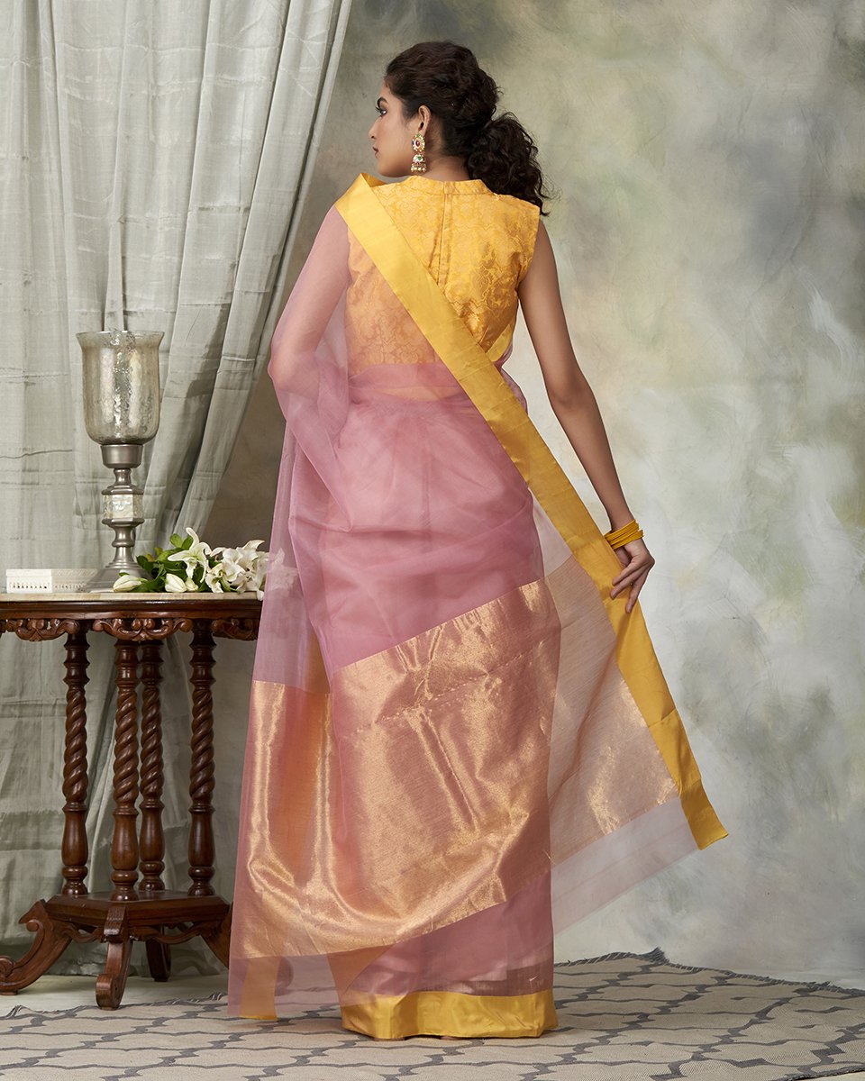 Blush_Pink_Handloom_Dupion_Silk_Chanderi_Saree_with_Organza_Pallu_WeaverStory_03