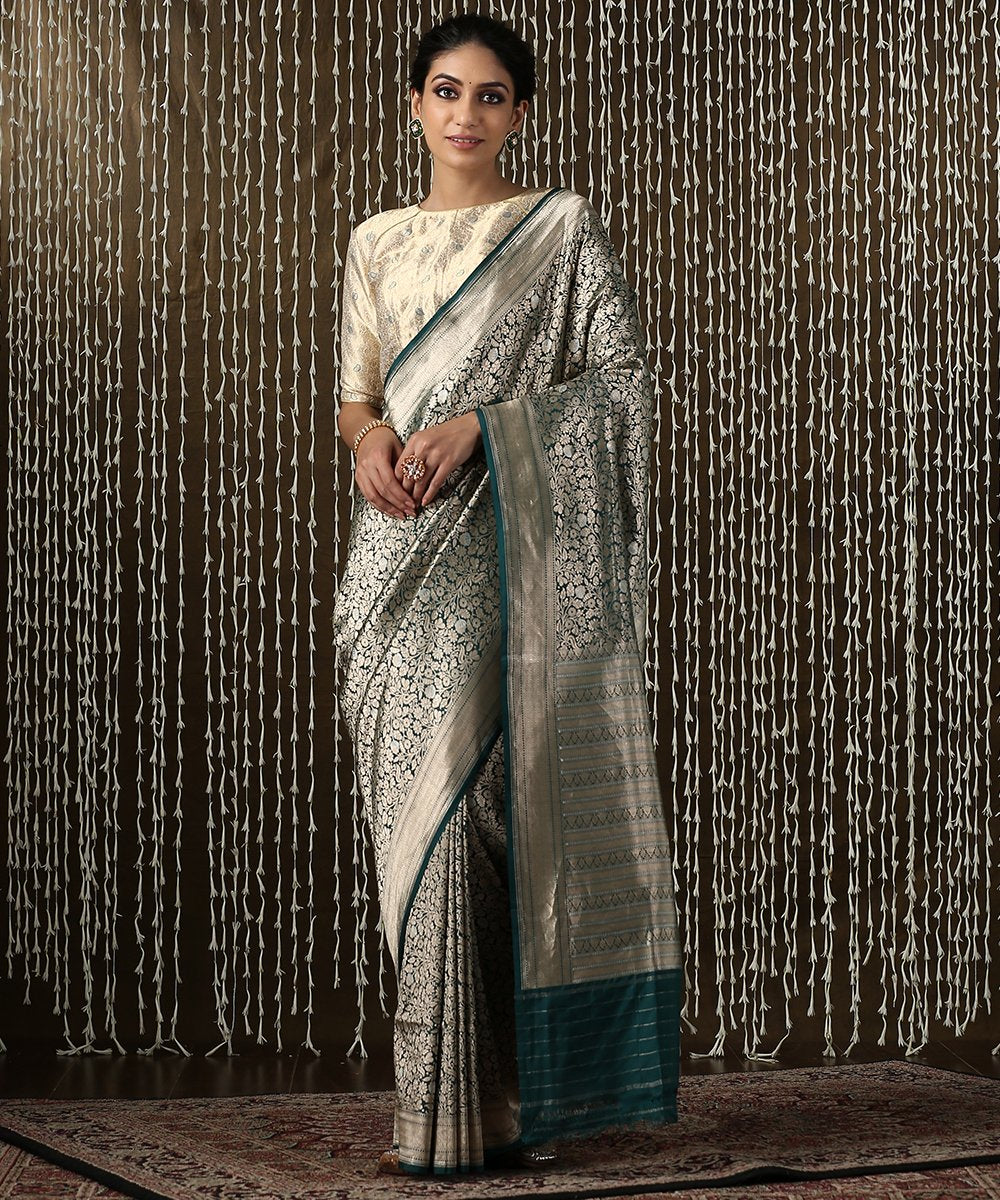 Handloom_Bottle_Green_Kimkhab_Banarasi_Katan_Silk_Saree_with_Meenakari_Design_WeaverStory_02