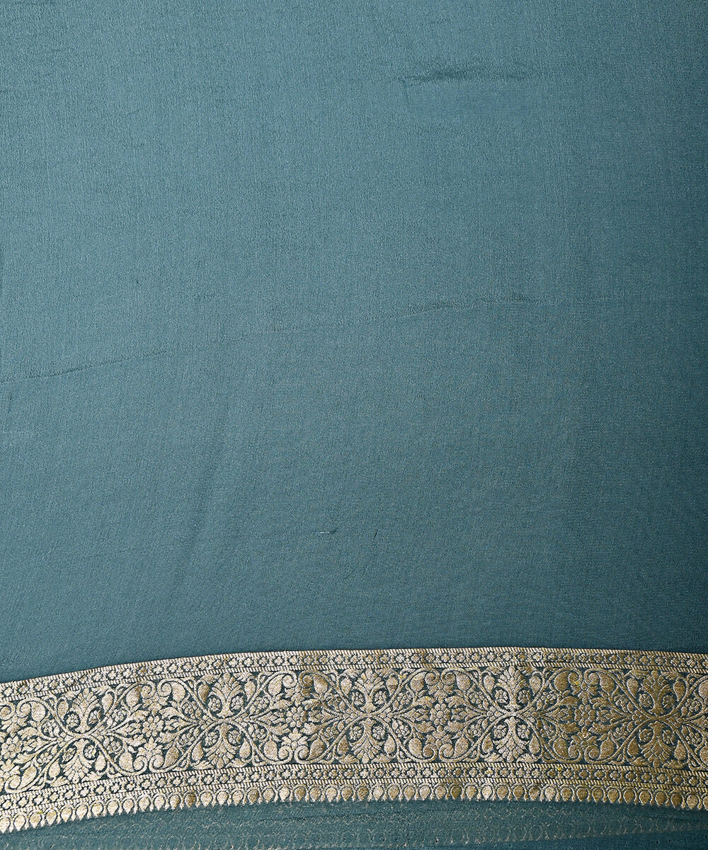 Handloom_Cement_Grey_Banarasi_Georgette_Saree_with_Floral_Jaal_WeaverStory_05