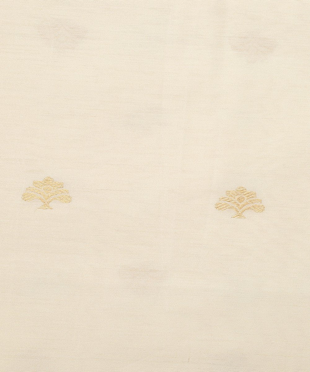 Handloom_Pure_Mulberry_Silk_Kadhwa_Banarasi_Fabric_with_Small_Tree_Motifs_WeaverStory_03