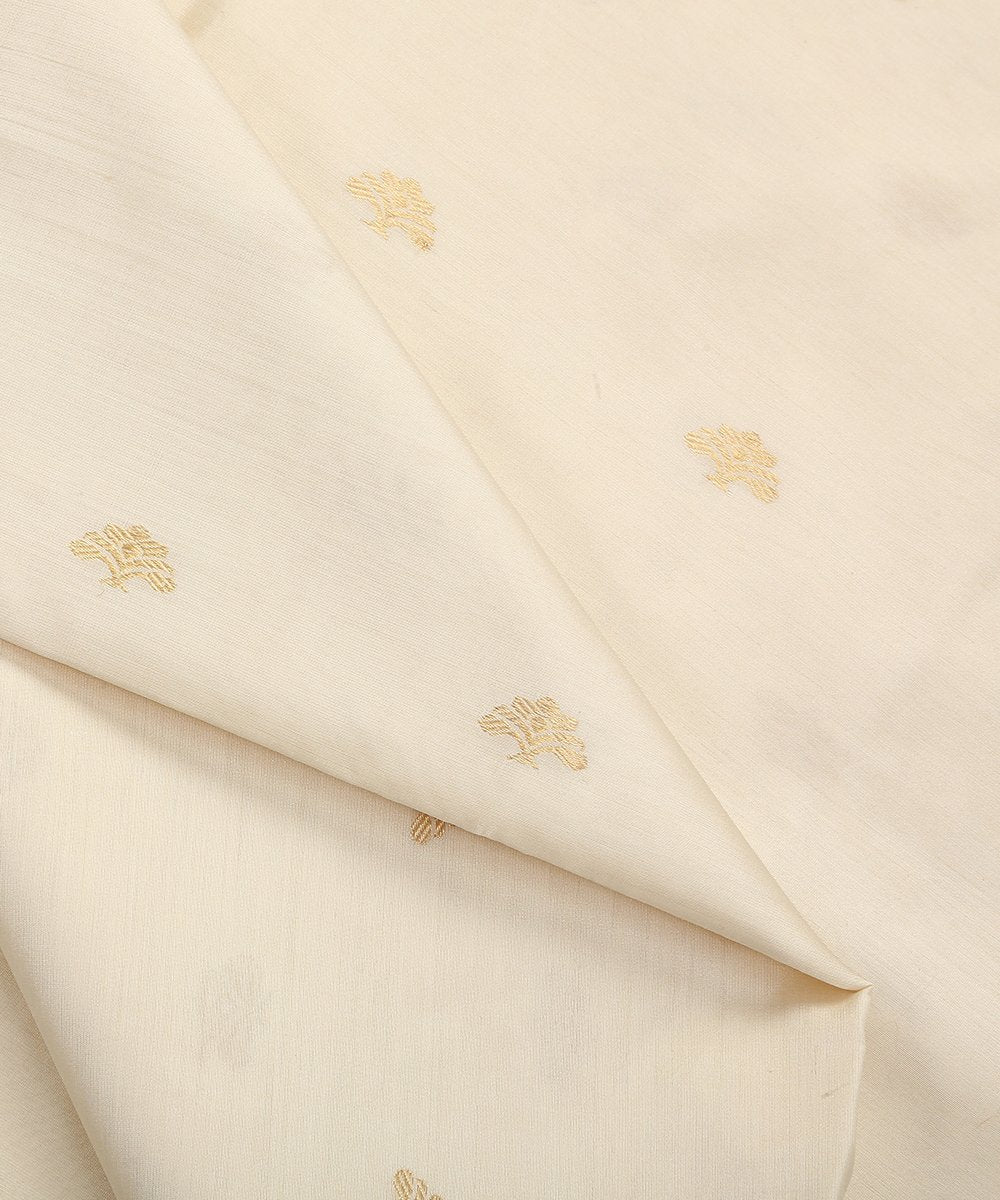 Handloom_Pure_Mulberry_Silk_Kadhwa_Banarasi_Fabric_with_Small_Tree_Motifs_WeaverStory_04