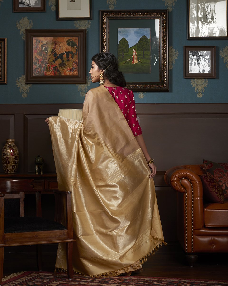 Handloom_Soft_Brown_and_Gold_Rising_Temple_Kanjivaram_Silk_Saree_WeaverStory_03