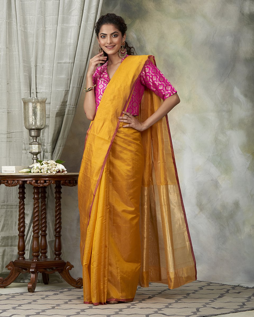 Handloom_Golden_Mustard_Tissue_Chanderi_Saree_WeaverStory_02