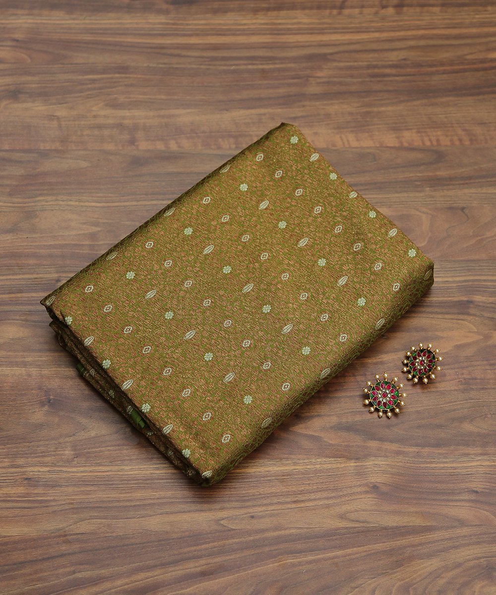 Handloom_Green_Katan_Silk_Nakshi_Brocade_Banarasi_Fabric_with_Meenakari_WeaverStory_01