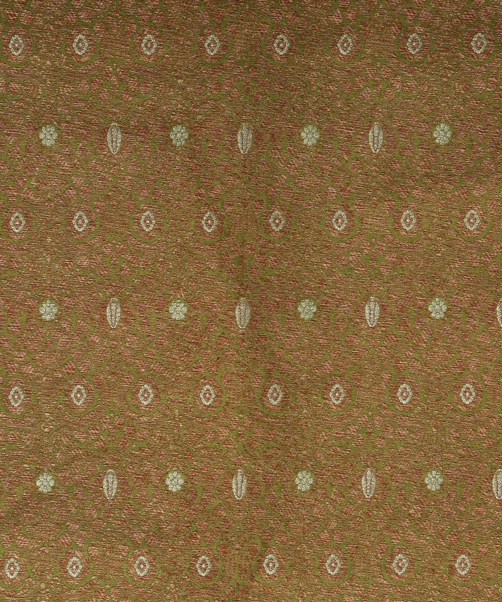 Handloom_Green_Katan_Silk_Nakshi_Brocade_Banarasi_Fabric_with_Meenakari_WeaverStory_03