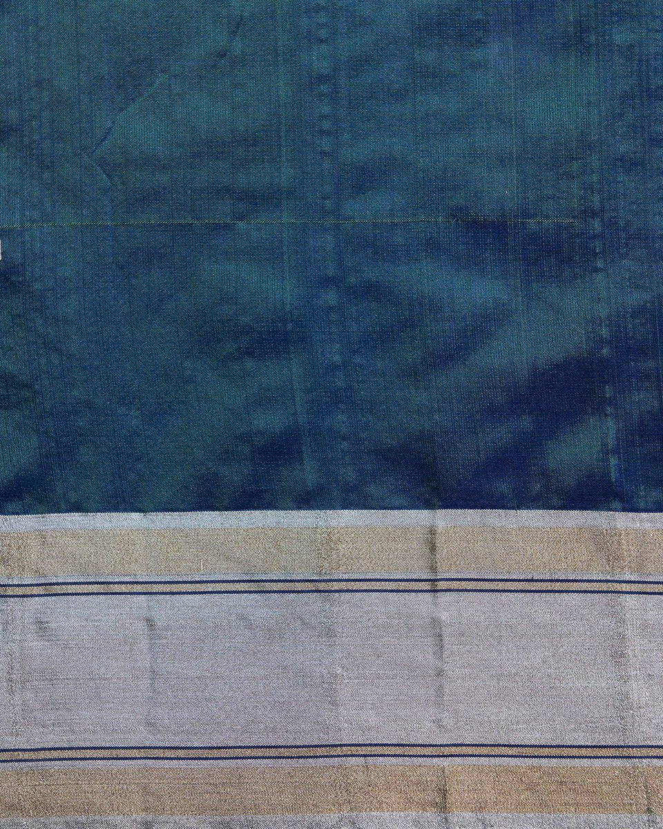 Handloom_Green_Chanderi_Silk_Saree_with_All_Over_Jaal_WeaverStory_05