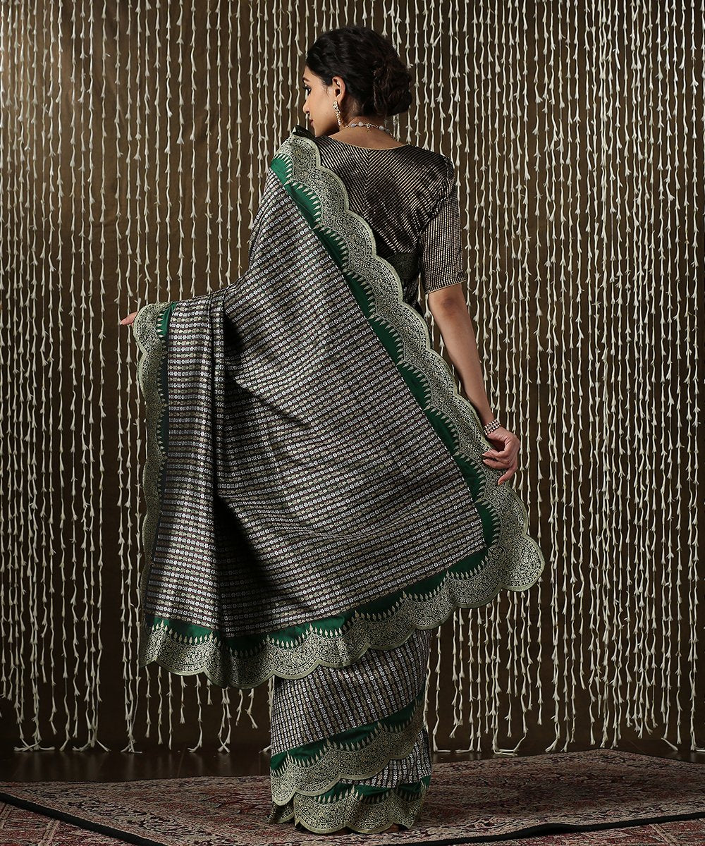 Handloom_Green_Pure_Katan_Silk_Brocade_Banarasi_Saree_with_Scallop_Border_WeaverStory_03
