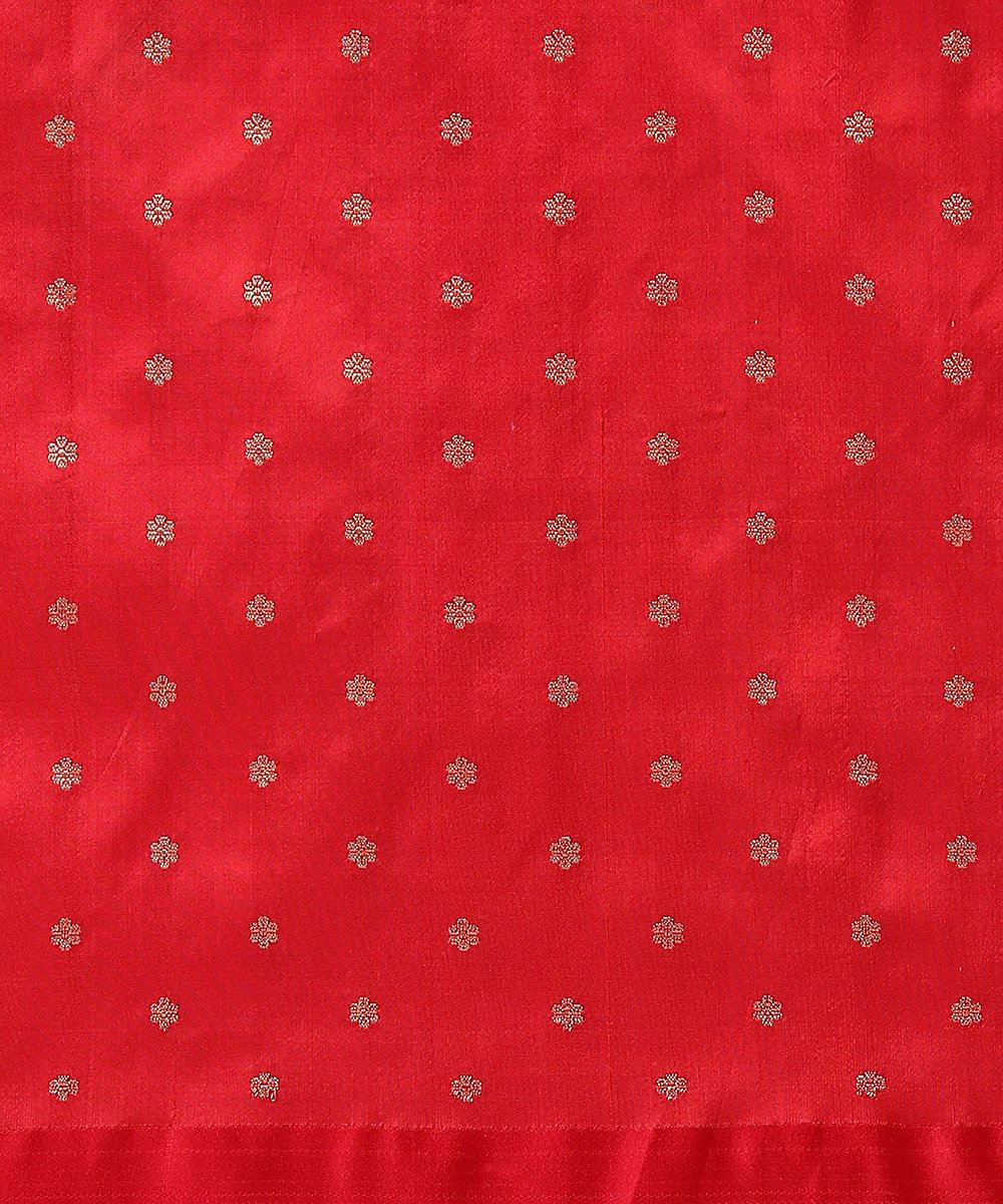 Handloom_Hot_Pink_Pure_Katan_Silk_Banarasi_Saree_with_Red_Paisley_Border_WeaverStory_05