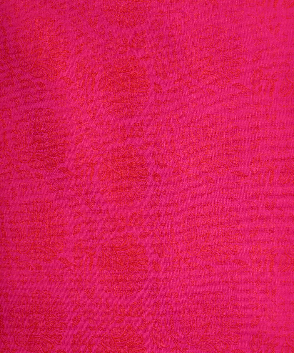 Handloom_Hot_Pink_Reshmi_Pure_Katan_Silk_Tanchoi_Banarasi_Fabric_with_Booti_WeaverStory_03