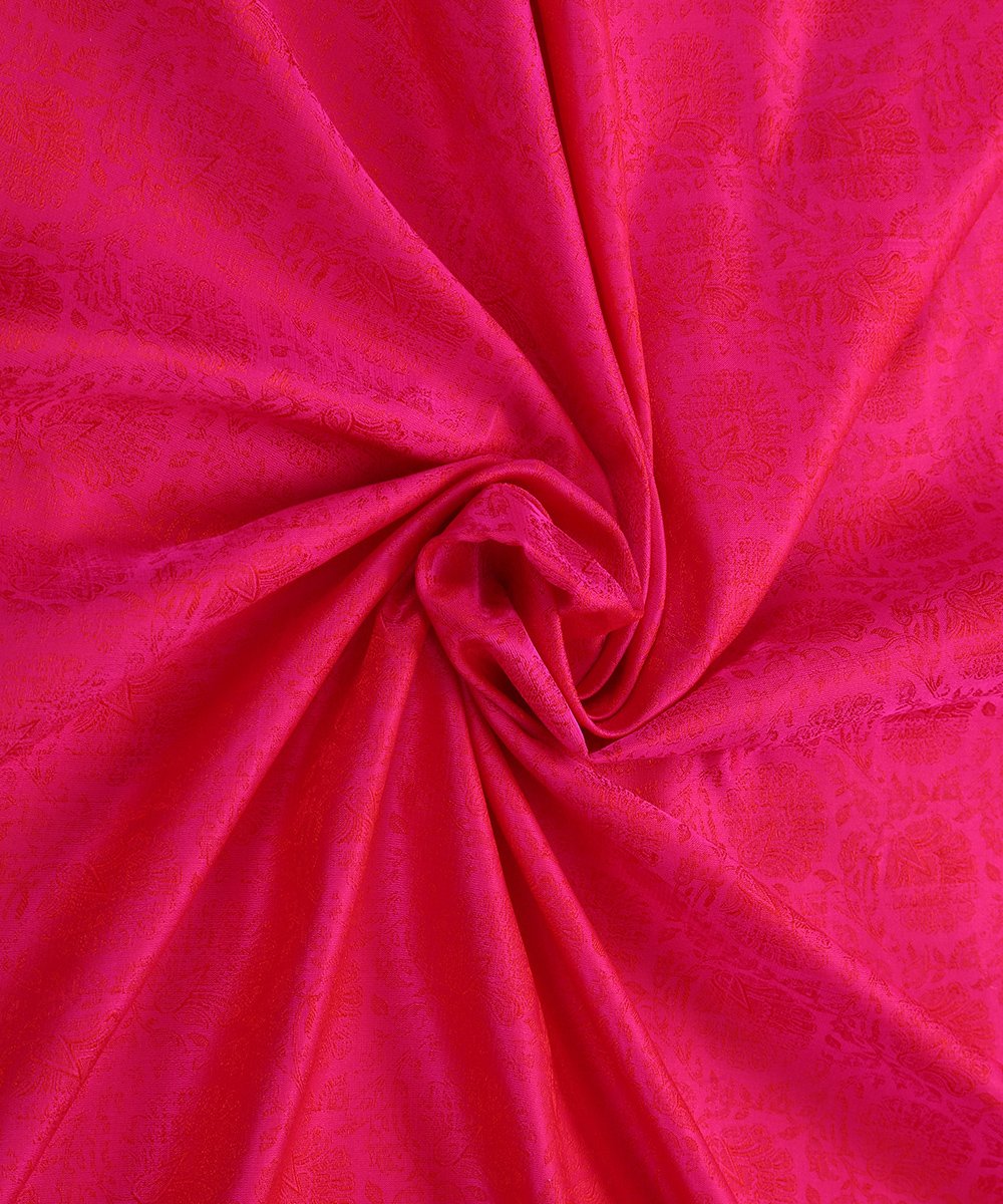 Handloom_Hot_Pink_Reshmi_Pure_Katan_Silk_Tanchoi_Banarasi_Fabric_with_Booti_WeaverStory_05