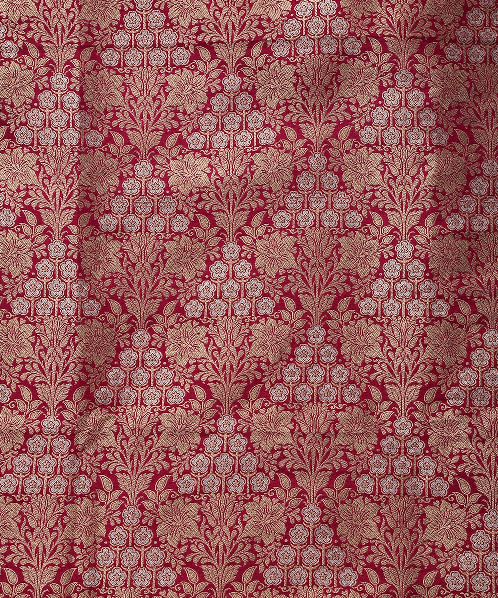 Handloom_Hot_Pink_Sona_Rupa_Zari_Work_Katan_Silk_Banarasi_Lehenga_with_Jangla_Dupatta_and_Brocade_Blouse_WeaverStory_06