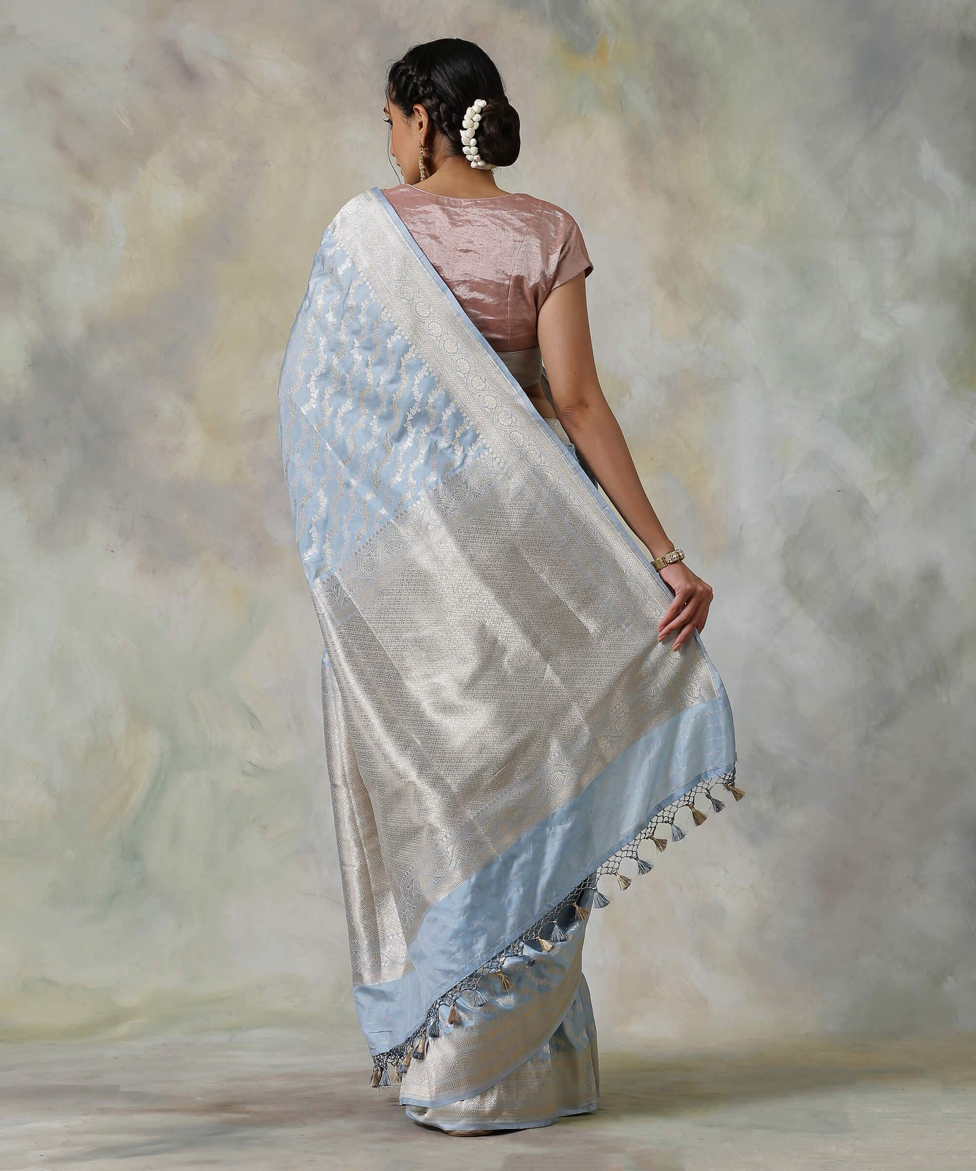 Handloom_Ice_Blue_Pure_Katan_Silk_Banarasi_Jangla_Saree_WeaverStory_03