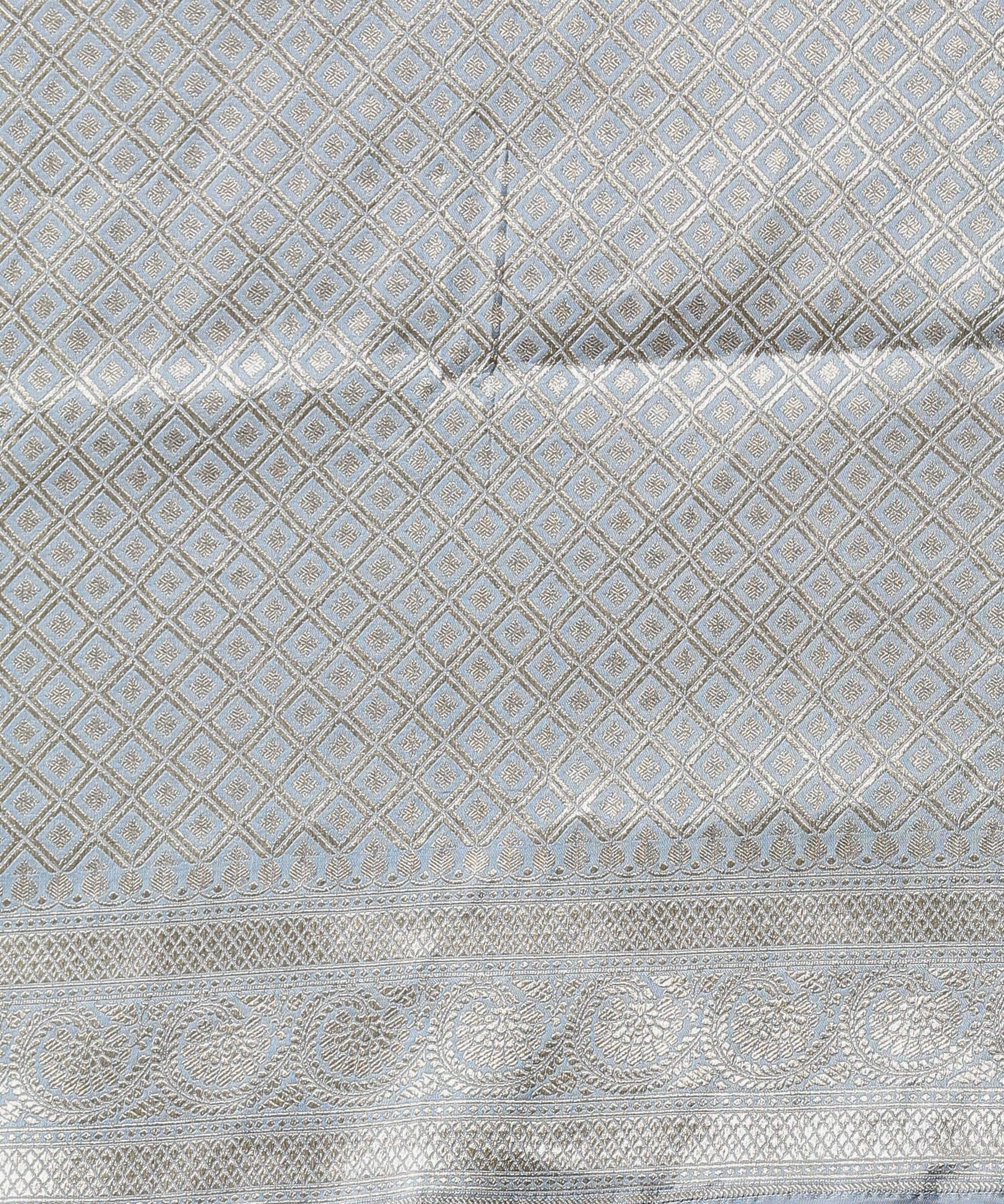 Handloom_Ice_Blue_Pure_Katan_Silk_Banarasi_Jangla_Saree_WeaverStory_05