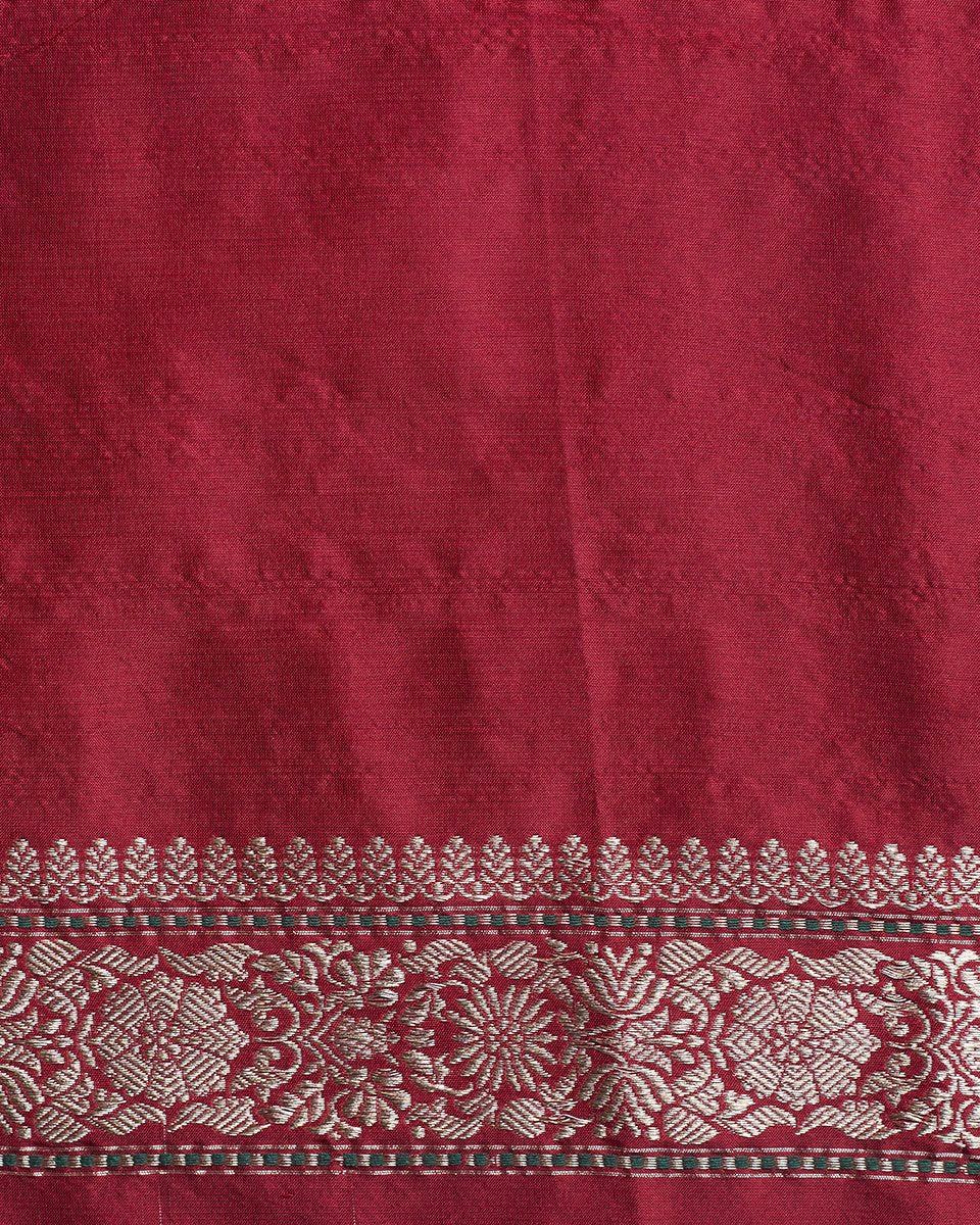 Handloom_Kadhwa_Red_Banarasi_Saree_with_Meenakari_and_Jangla_Design_WeaverStory_05