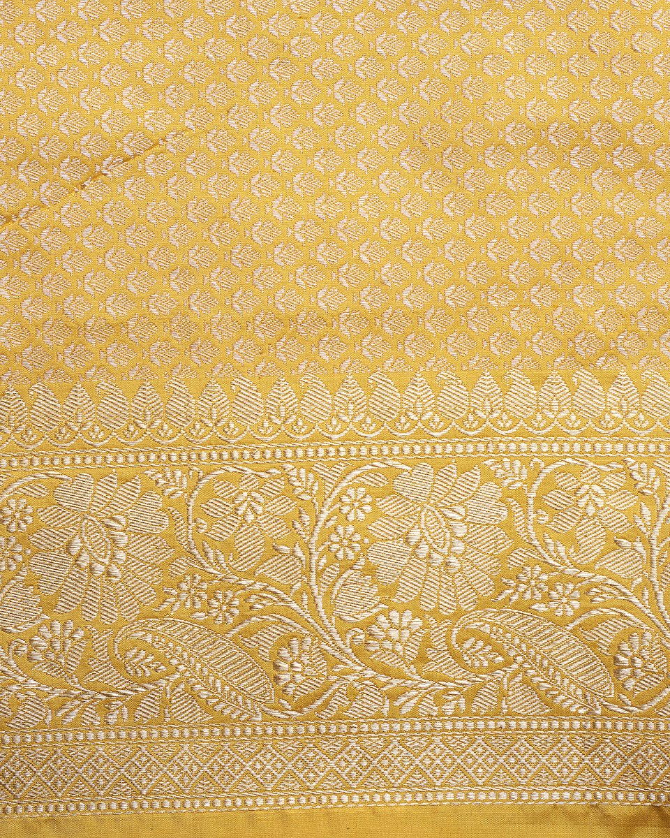 Handloom_Katan_Silk_Yellow_Kadhwa_Banarasi_Saree_with_Jangla_Design_WeaverStory_04